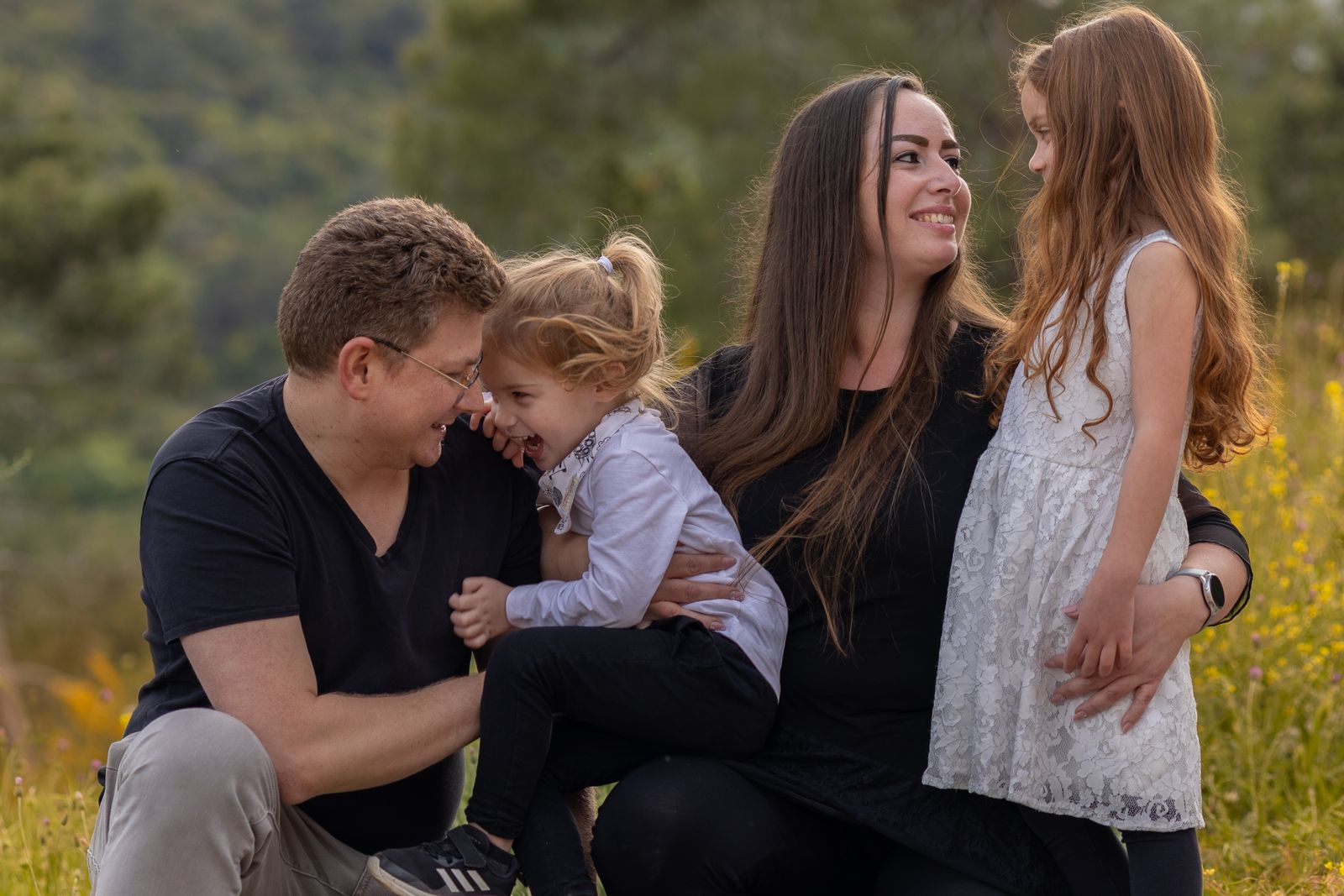 Família reunida ao ar livre